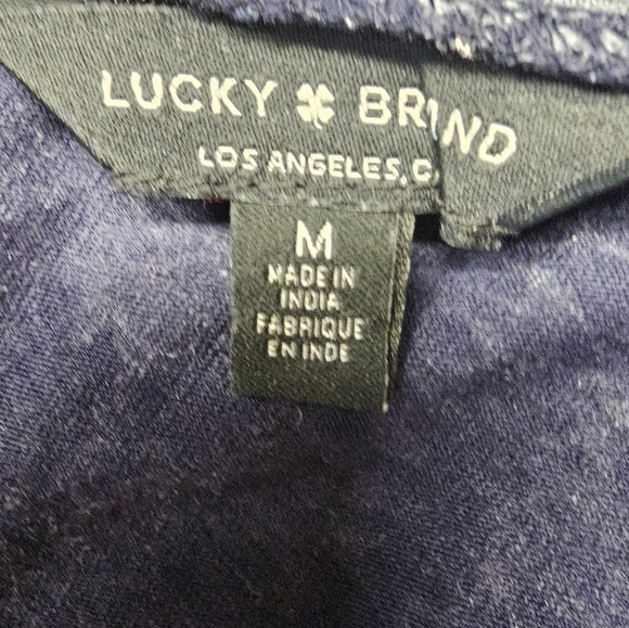 Lucky Brand 3/4 Sleeve Abstract Print Blouson Size M - Picture 8 of 11